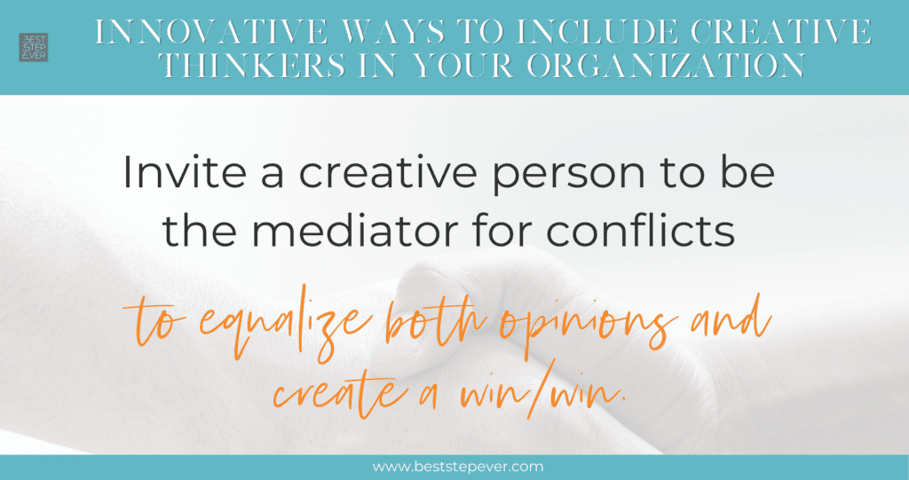 Creative people are good mediators for conflict